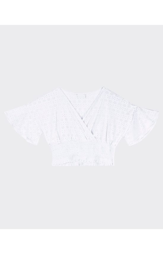 Blusa Transpassada Feminina Em Malha Laise - ENFIM