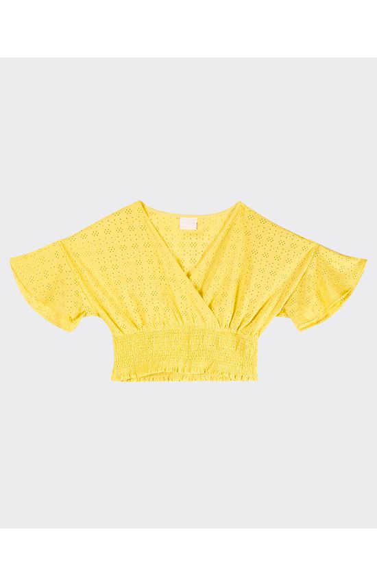 Blusa Transpassada Feminina Em Malha Laise - ENFIM