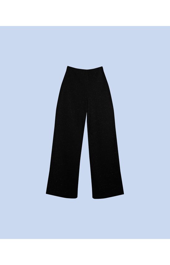 Calça Wide Leg Feminina Cintura Alta Em Lurex - ENFIM