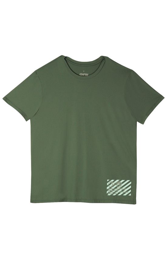 Camiseta Masculina Estampa Lettering Em Malha Com Proteção UV50+ - ENFIM