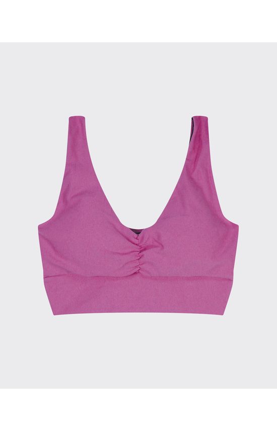 Top Esportivo Franzido Frontal Em Malha Proteção UV50+ - ENFIM
