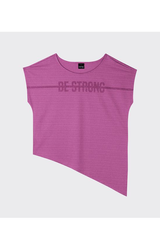 Blusa Feminina Barra Assimétrica Em Malha Air - ENFIM