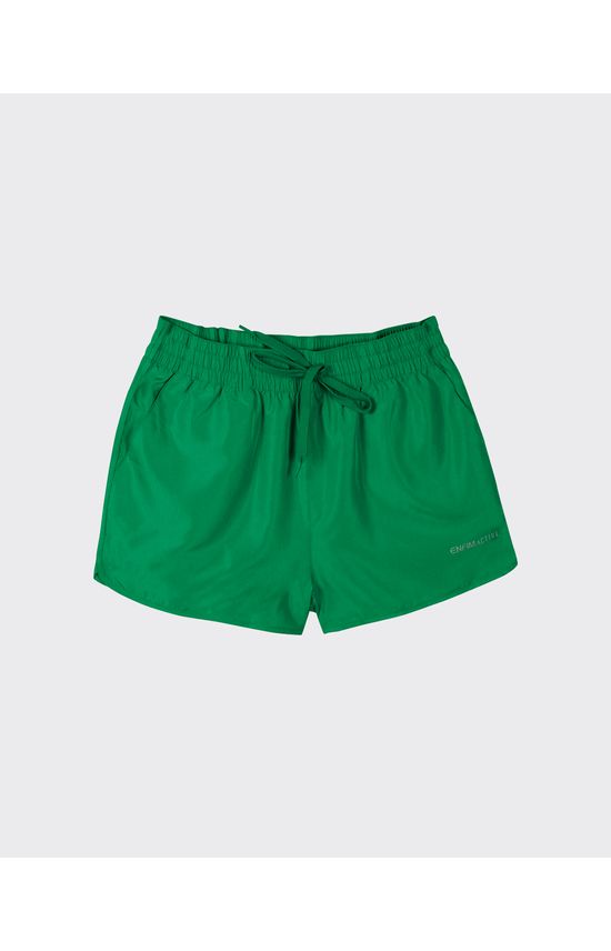 Shorts Feminino Barra Arredondada Em Tafetá - ENFIM