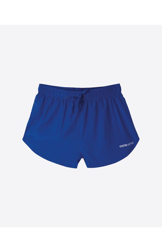 Shorts Duplo Feminino Cadarço Frontal Em Tafetá - ENFIM