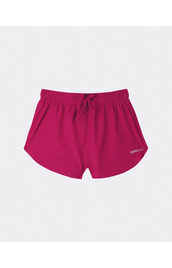 Shorts Duplo Feminino Cadarço Frontal Em Tafetá - ENFIM