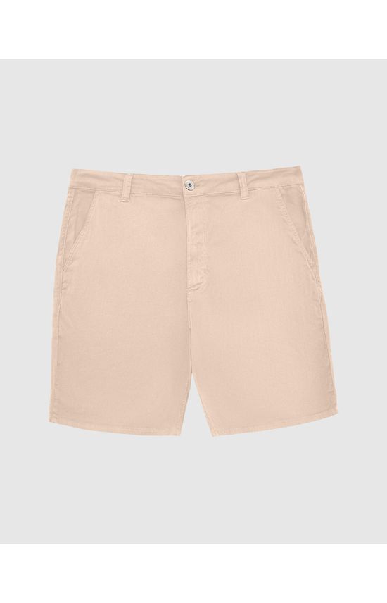 Bermuda Masculina Plus Size Slim Em Sarja Com Elastano