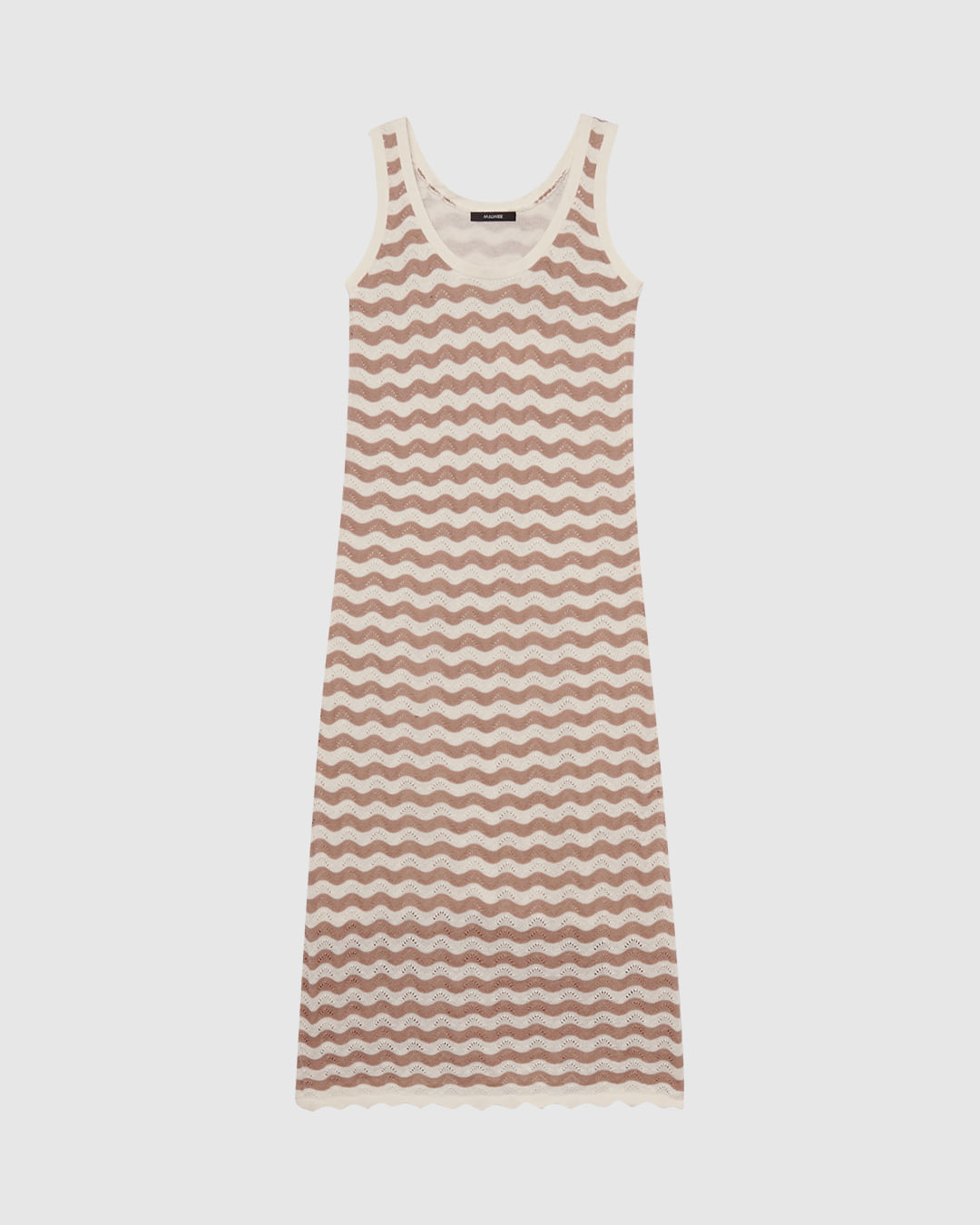 Vestido Midi Feminino Estampa Geométrica Em Tricô - Imagem 4