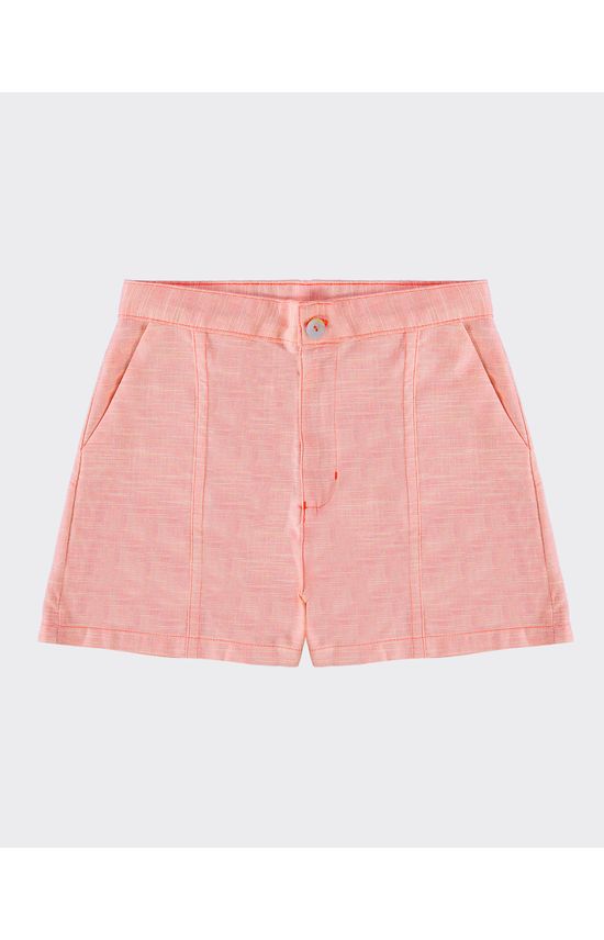 Shorts Feminino Alfaiataria Recorte Frontal Em Algodão - ENFIM