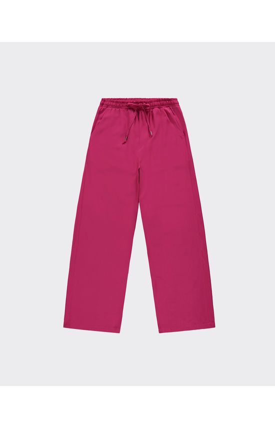 Calça Wide Leg Feminina Cós Elástico Em Viscose - ENFIM