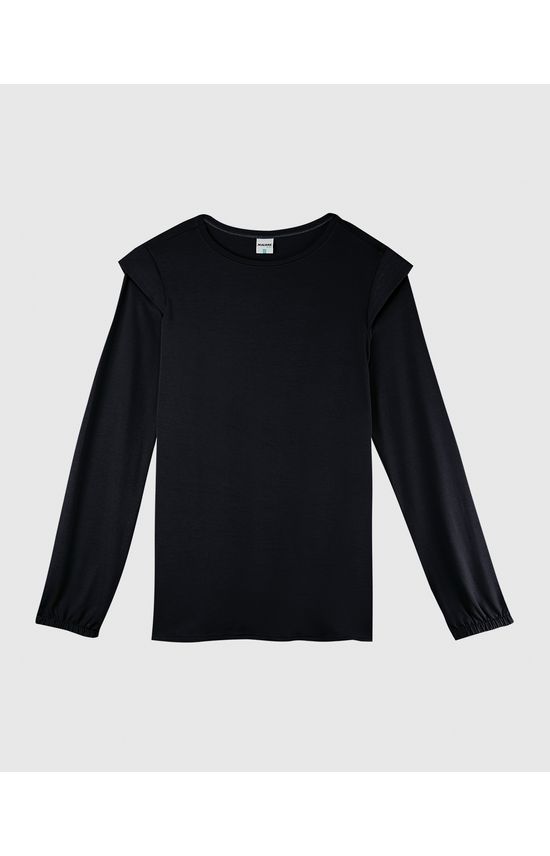 Blusa Ombreiras Moletinho Viscose Malwee Plus