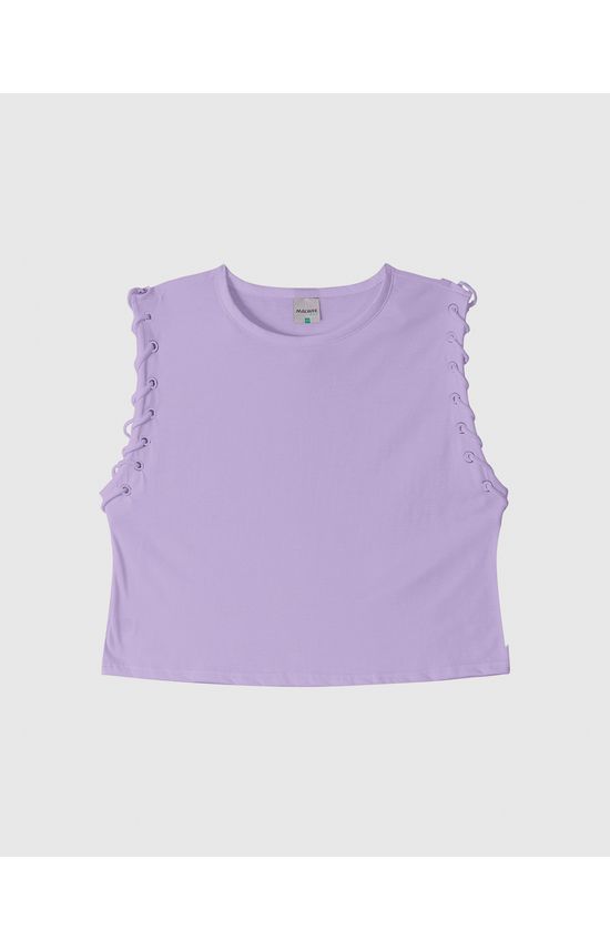 Blusa Feminina Plus Size Cava Trançada Em Viscose Stretch Conforto