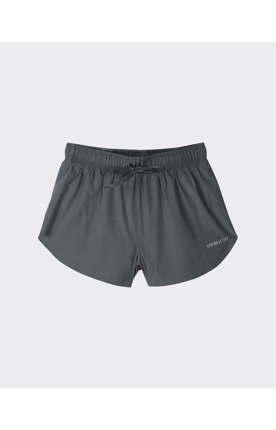 Shorts Duplo Feminino Cadarço Frontal Em Tafetá - ENFIM