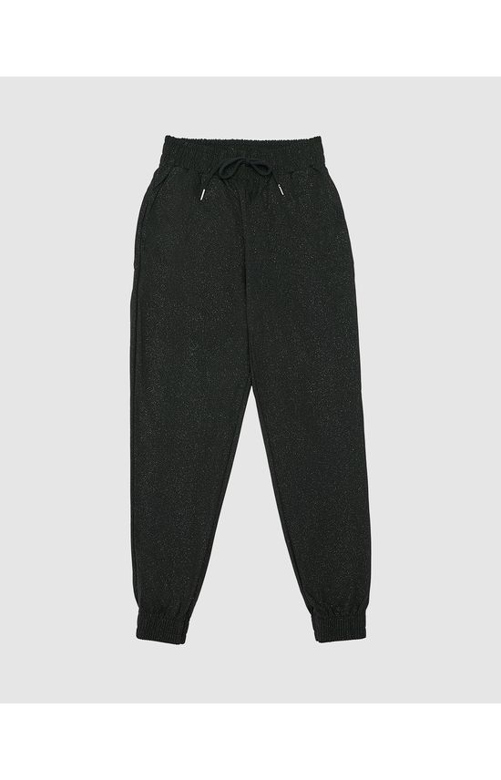 Calça Jogger Feminina Com Glitter Em Viscose