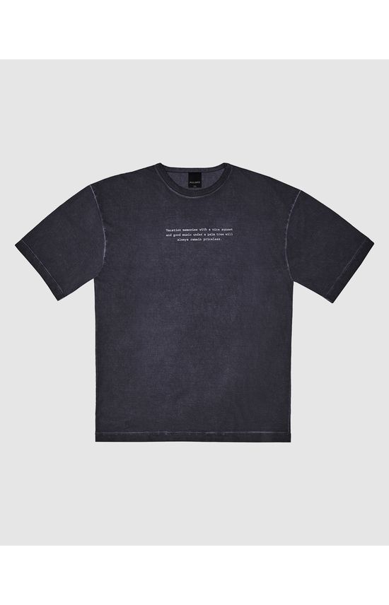 Camiseta Masculina Box Fit Estampa Lettering Em Algodão