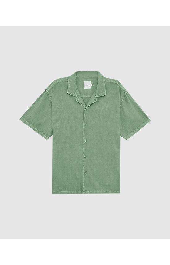 Camisa Masculina Manga Curta Em Linho Com Algodão