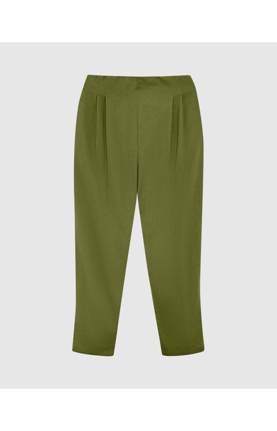 Calça Cenoura Feminina Plus Size Em Viscolinho