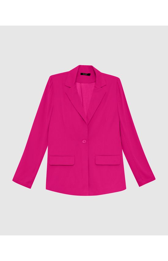 Blazer Feminino Com Lapela Em Viscose Sarjada