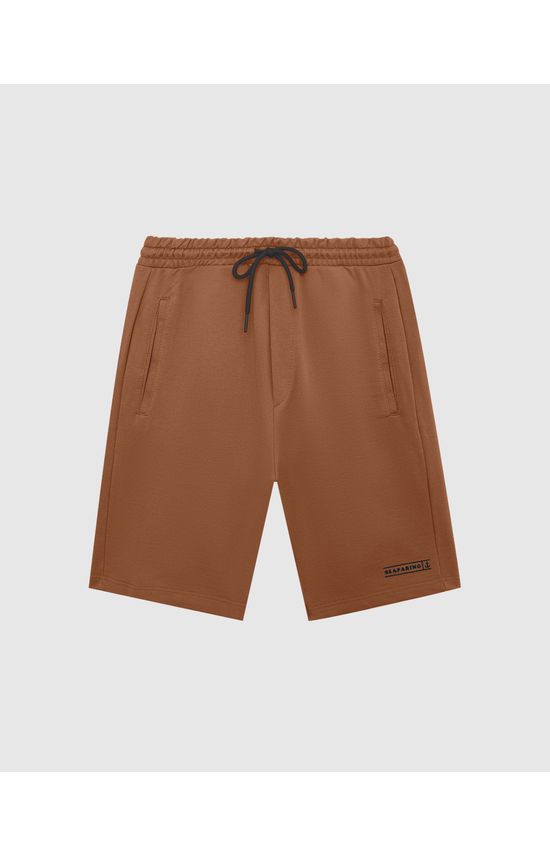 Bermuda Masculina Estampa Lettering Em Moletom Sem Flanela