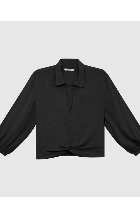 Camisa Feminina Com Torcido Frontal Em Viscose