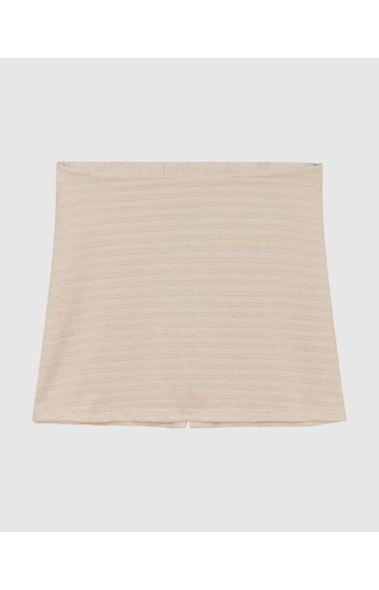 Shorts Saia Feminino Cintura Alta Em Malha Tweed