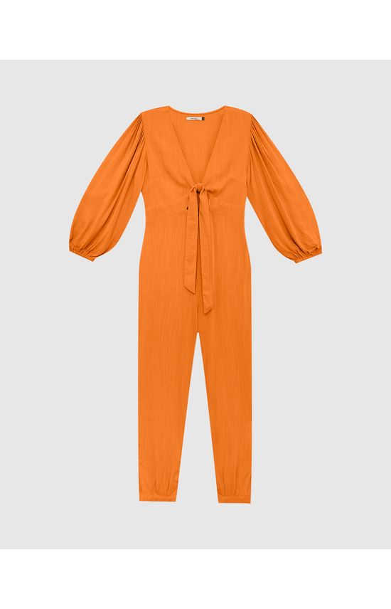Macacão Feminino Laço Frontal Em Viscose