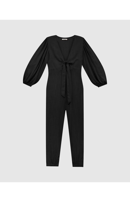 Macacão Feminino Laço Frontal Em Viscose