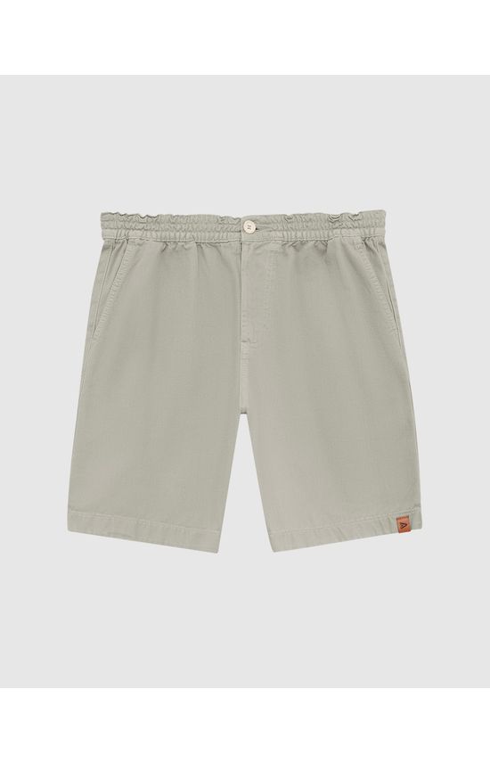 Shorts Masculino Cós Elástico Em Sarja 100% Algodão