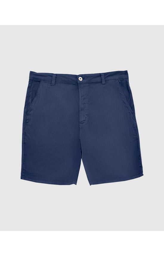 Bermuda Masculina Plus Size Slim Em Sarja Com Elastano