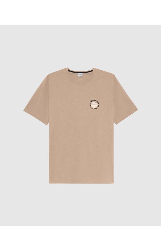 Camiseta Masculina Plus Size Estampa Frente E Costas Em Malha Flamê