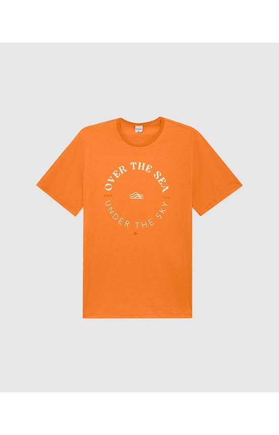 Camiseta Masculina Plus Size Over The Sea Em Algodão