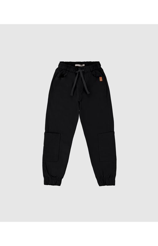 Calça Jogger Infantil Menino Bolso Na Perna Em Sarja Stretch Malwee Kids