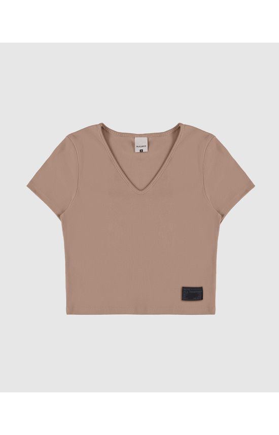 Blusa Menina Cropped Decote V EM Ribana Malwee Kids