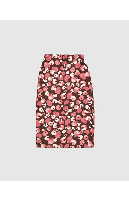 Saia Menina Midi Estampada Com Fenda Em Viscose Malwee Kids
