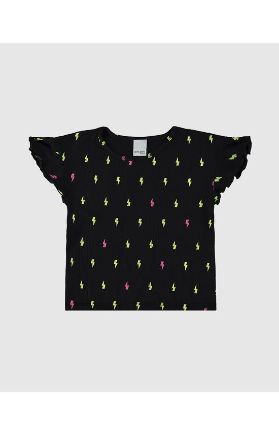 Blusa Infantil Menina Ampla Em Malha Viscose Canelada Malwee Kids