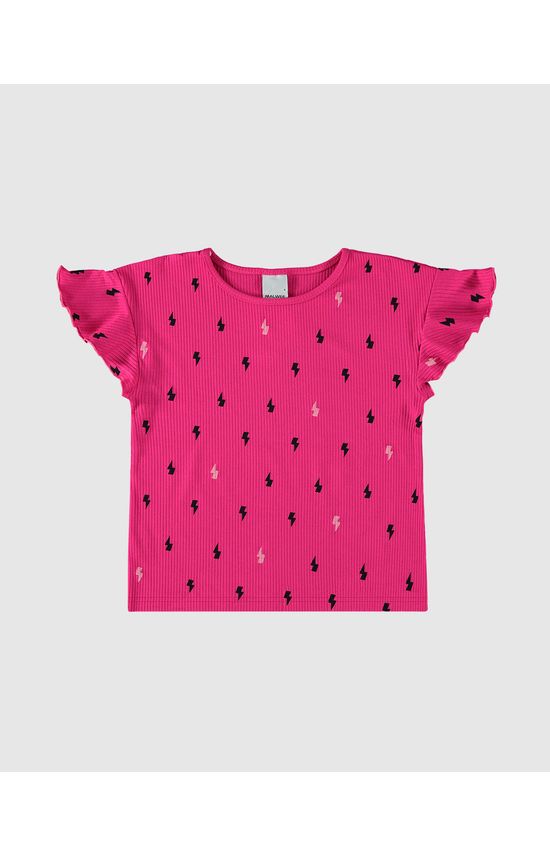 Blusa Infantil Menina Ampla Em Malha Viscose Canelada Malwee Kids