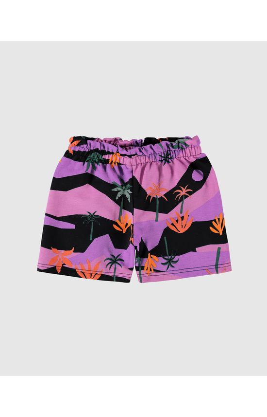 Shorts Infantil Menina Clochard Estampado Em Moletinho Malwee Kids