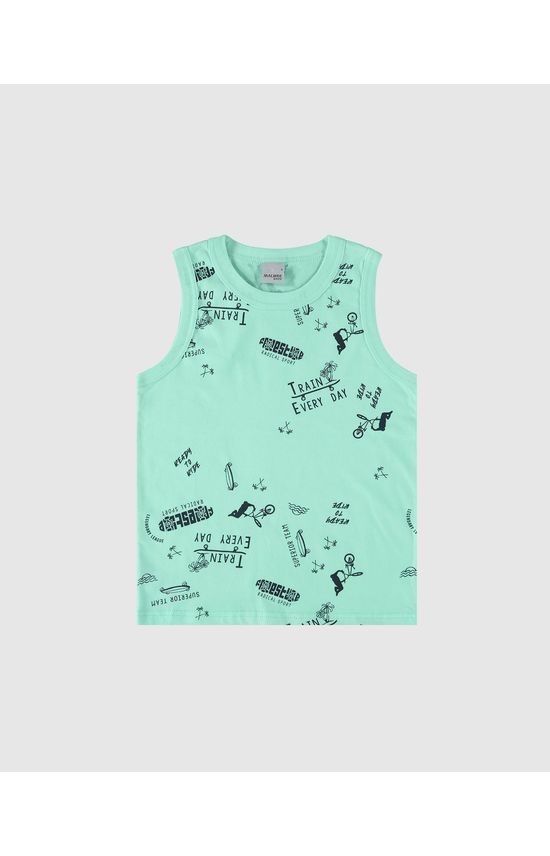 Regata Infantil Menino Estampada Em Algodão Malwee Kids