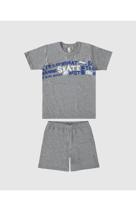 Pijama Infantil Menino Camiseta Estampada Em Algodão Malwee Kids