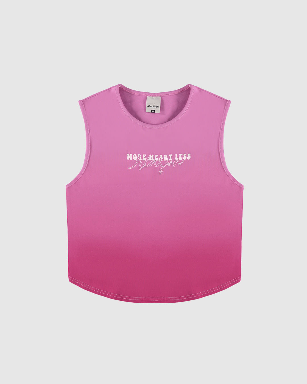 Regata Menina Cropped More Heart Less Reason Em Algodão Malwee Kids - Imagem 2