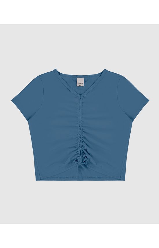 Blusa Menina Ajuste Frontal Em Algodão Malwee Kids