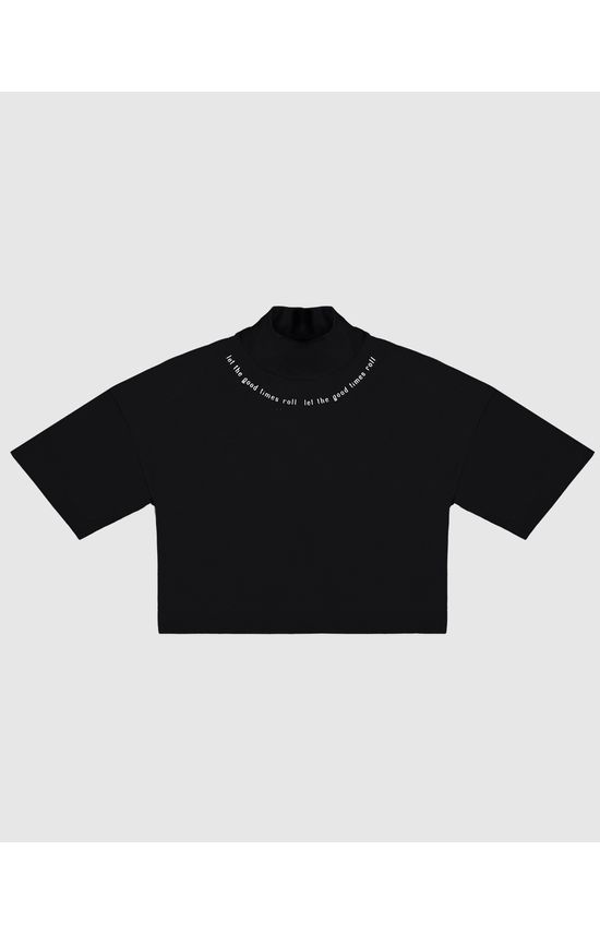 Blusa Menina Box Gola Alta Estampa Lettering Em Algodão Malwee Kids