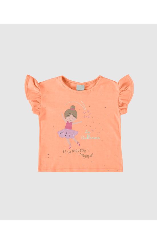 Blusa Infantil Menina La Baillarine Em Malha Botonê Malwee Kids