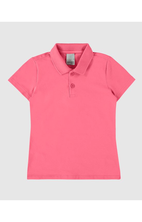Blusa Polo Infantil Menina Em Algodão Malwee Kids