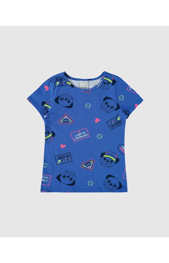 Blusa Infantil Menina Estampada Em Algodão Malwee Kids
