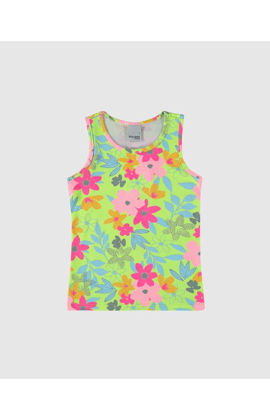 Regata Infantil Menina Estampada Em Algodão Malwee Kids
