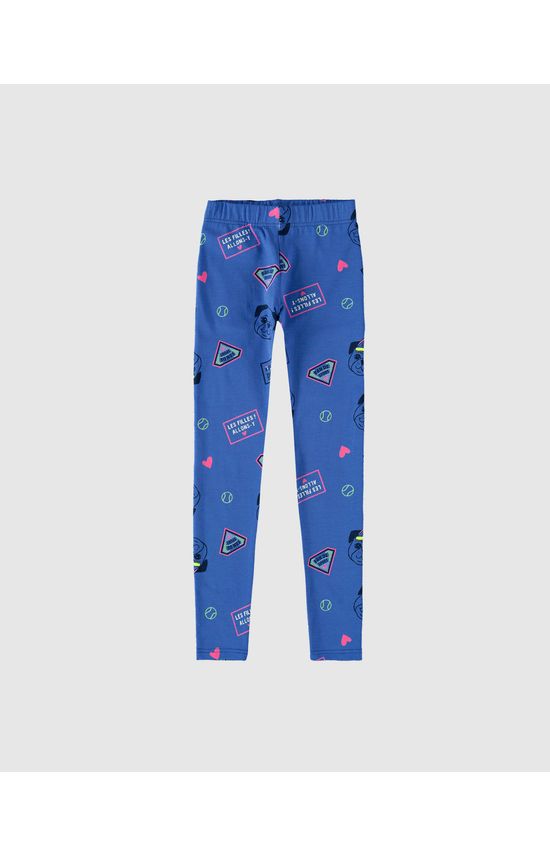 Calça Legging Infantil Estampada Em Algodão Malwee Kids