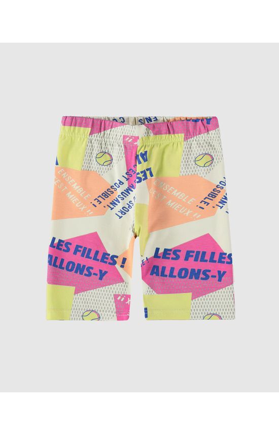 Bermuda Infantil Menina Estampada Em Algodão Malwee Kids