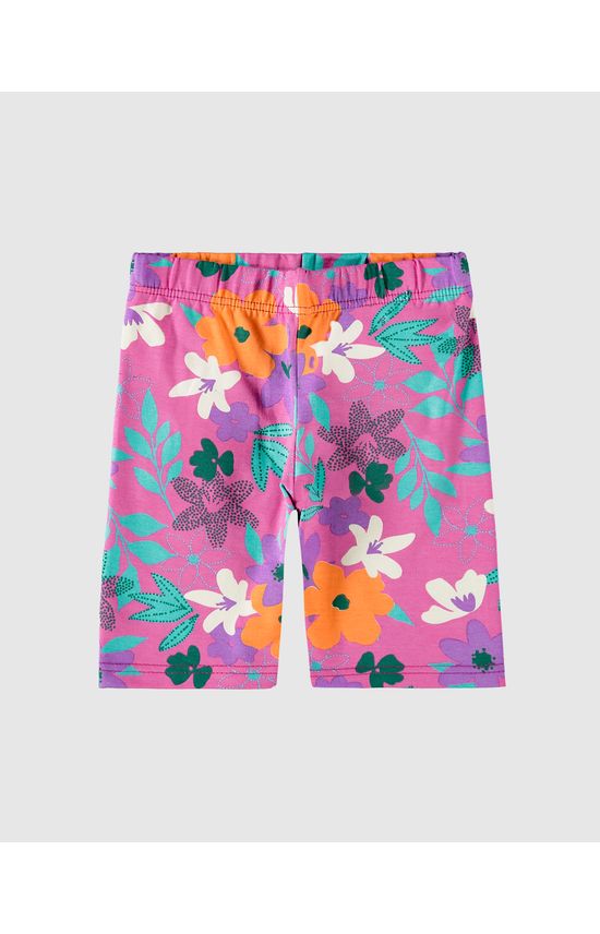 Bermuda Infantil Menina Estampada Em Algodão Malwee Kids