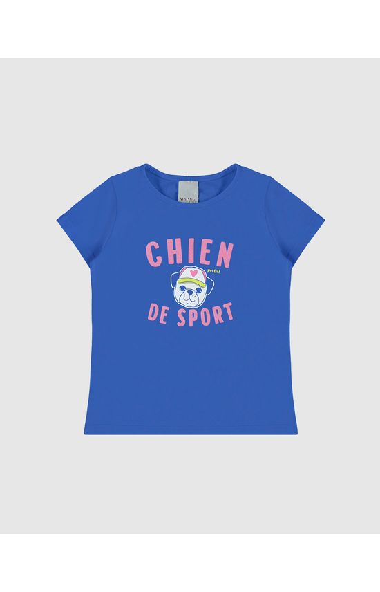Blusa Infantil Menina Manga Curta Estampa + Glitter Em Algodão Malwee Kids