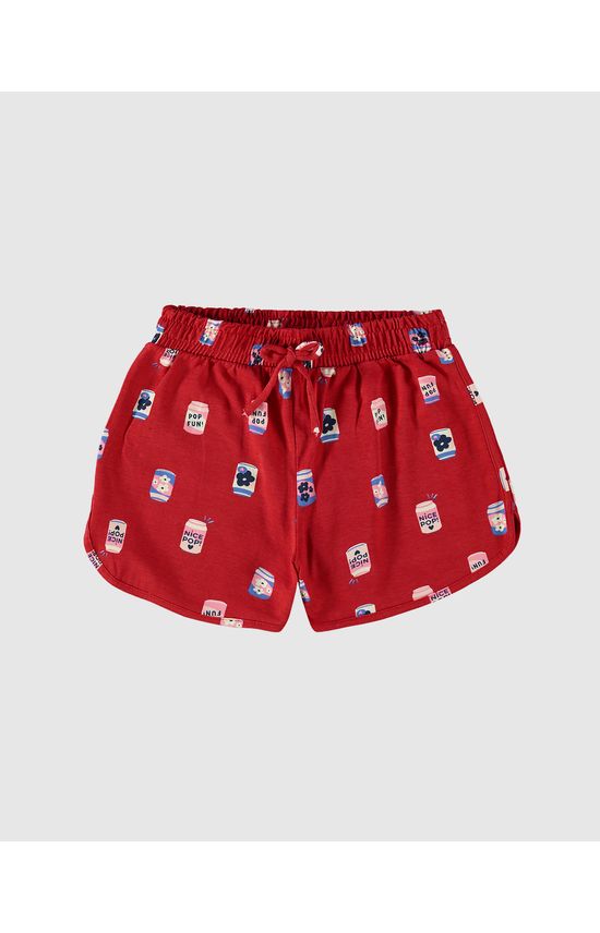 Shorts Infantil Menina Latinhas Em Algodão Malwee Kids